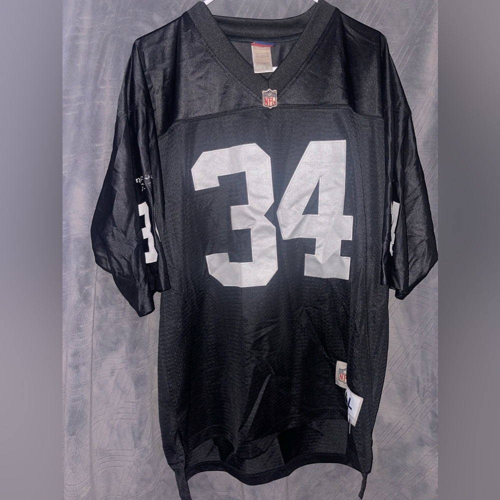 Throwback Reebok Vintage Collection Oakland Raiders Bo Jackson Black Jersey L